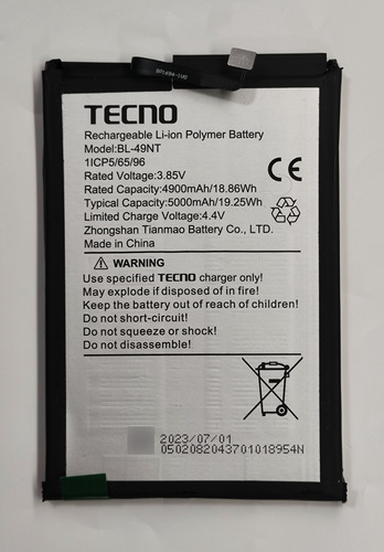 Batería Bl-49nt Tecno Spark Go 2023 Bf7