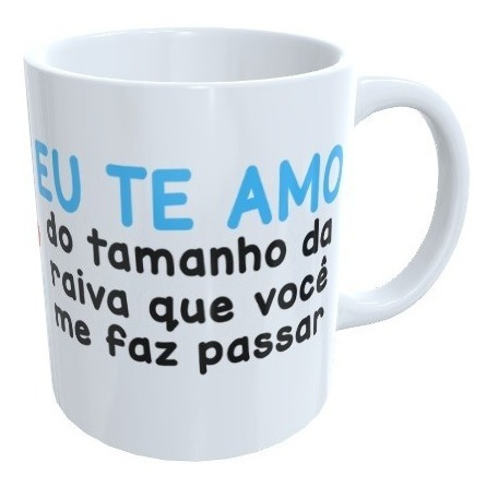 Caneca Eu Te Amo Namorada Flork Meme Raiva Presente Caneca