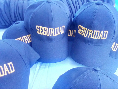 Gorra Negra Bordadas Seguridad
