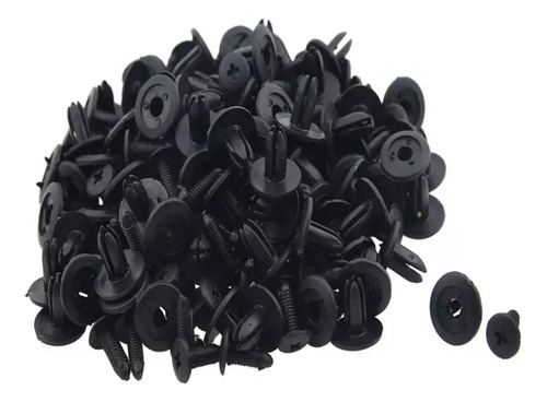 Car Fender Push Tipo Rebites De Plástico Preto Fixad 7mm