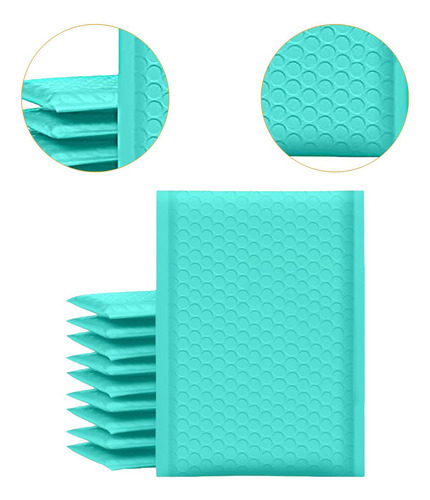 100 De Bolsas De De Burbujas Para Correo 15x20cm Color Verde