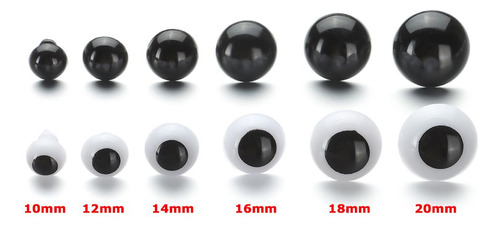 Ojos De Plástico Para Hacer Muñecas, Manualidades, Blanco Y