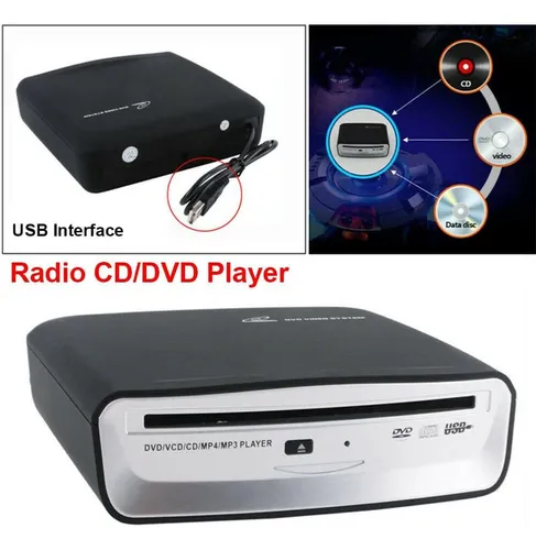 Reproductor De Cd Externo Usb Universal Automóvil Nave...