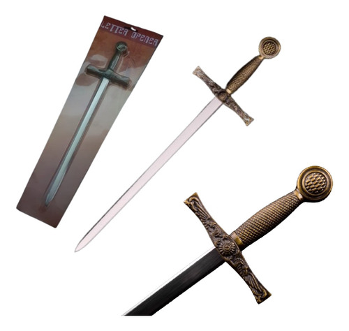 Espada Mini Abre Cartas Medieval Cuchillo Espadin Excalibur
