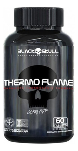 Thermo Flame 60 Tabletes - Black Skull - Caveira Preta Sabor Sem sabor