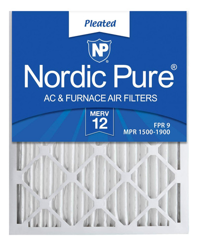 Nordic Pure Merv 10 - 16x25x2 Horno De Aire Acondicionado Pl