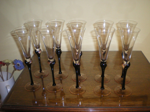 Juego De 10 Copas De Champagne En Fino Cristal