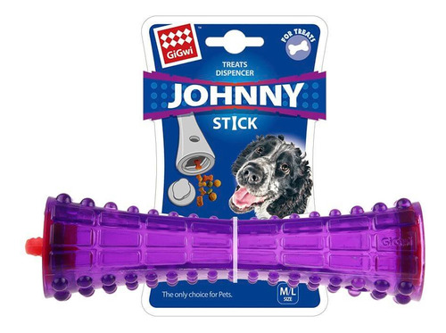 Gigwi® Dispensador Golosinas Johnny Stick Morado Para Perros