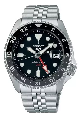 Reloj Seiko 5 Sports Automático Gmt Ssk001 K1 Color de la malla