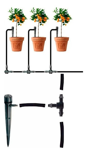 Kit De Riego Por Goteo Para 10 Macetas Aquaflex