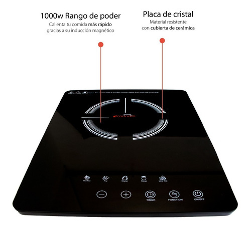 Imagen 4 de 7 de Parrilla Estufa De Inducción Eléctrica Un Quemador