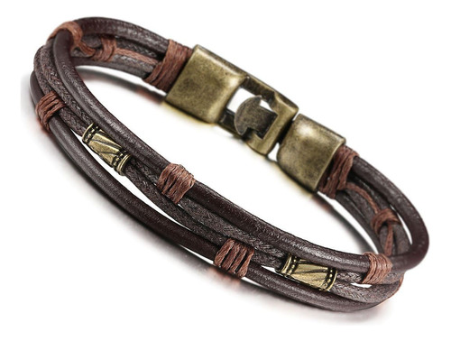 Pulsera Jstyle De Cuero Vintage Para Hombre Brazalete De Cue