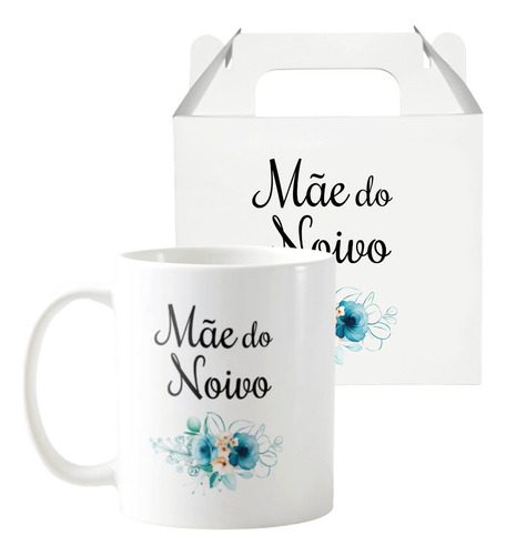 Caneca Lembrança De Casamento Floral Para Mãe Do Noivo