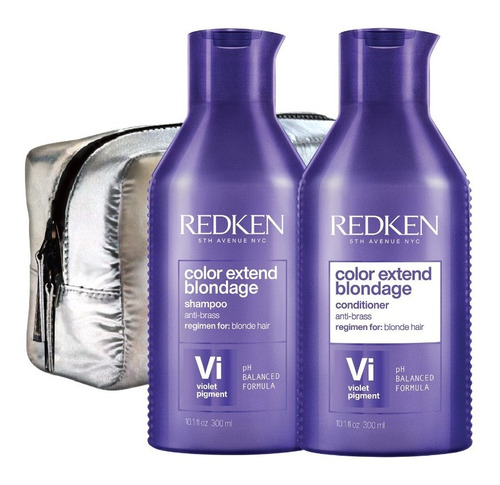 Redken Blondage Shampoo Y Acondicionador 300 Ml+cosmetiquero