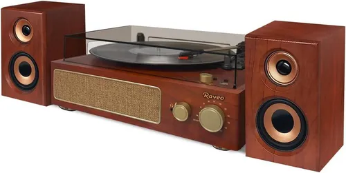 Vitrola Raveo Studio Plus Brown Bluetooth Disco E Usb Fm