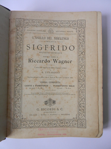 Sigfrido Seconda Giornata Trilogia  Del Nibelungo Wagner