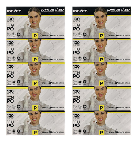 Luva De Procedimento Em Látex Cor Bege Tamanho P