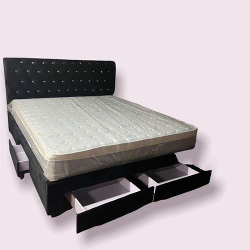 Cama Estilo Europea Tamaño King Con Cajones 