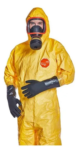 Overol Tychem Amarillo Dupont Contra Acidos Y Fluidos Amarillo Varias
