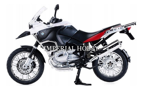 Bmw R1200 Gs - Negro Y Blanco Moto Rastar 1/9 Negro Y Blanco