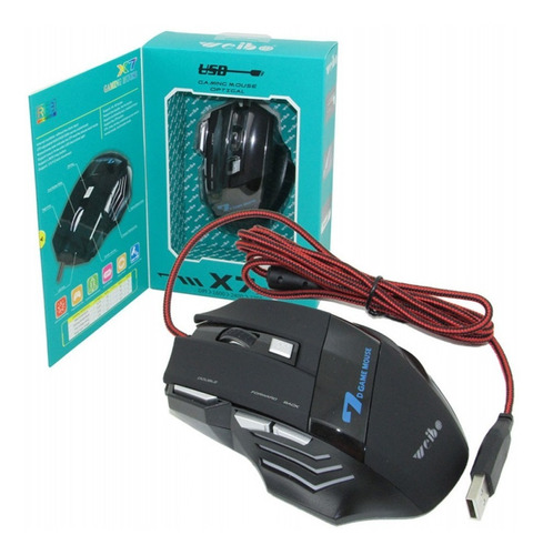 Mouse Gamer Weibo X7 Rgb Iluminacion Led 3200 Dpi Cable 1.8m
