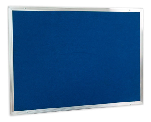 Quadro De Avisos Em Feltro Azul 60x90cm De Esquadria
