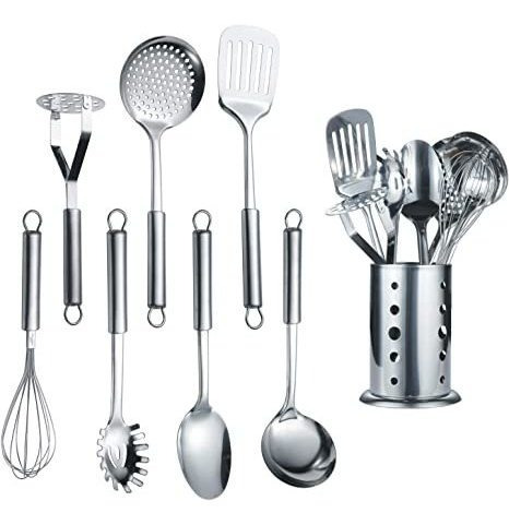 Set De 8 Utensilios De Cocina De Acero Inoxidable Berglander