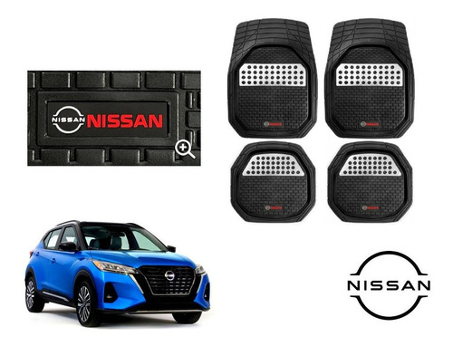 Tapetes 4pz Charola 3d Logo Nissan Kicks 2021 A 2023