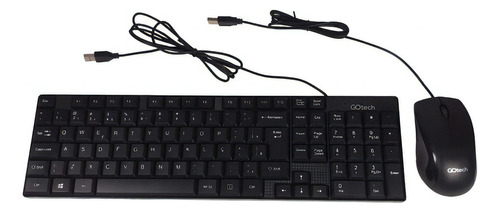 Kit Teclado E Mouse Com Fio Go Tech Lk-201 Preto Cor Do Teclado Preto