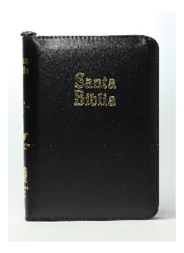 Biblia Rvr1960 Chica Negro Canto Dorado Con Cierre/índice