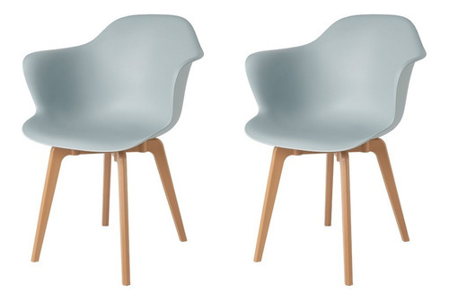 Silla Eames Con Descansabrazos Comedor Polipropileno, Set 2