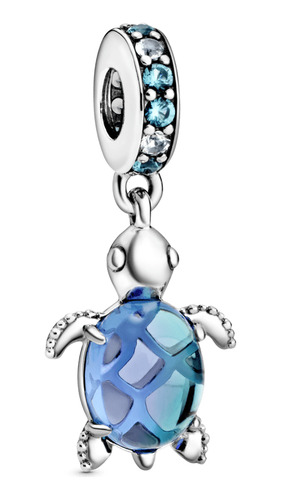 Charm Pandora Colgante De Cristal De Murano Con Tortuga De M