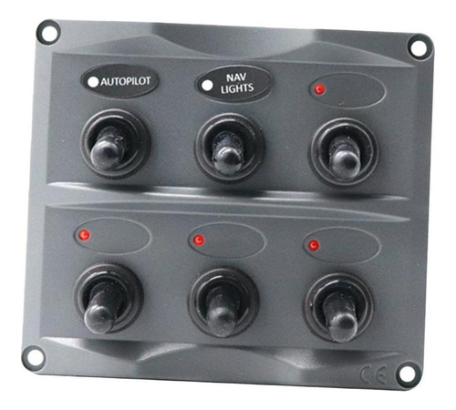 Impermeable 6 Gang Car Marine Panel De Interruptor De