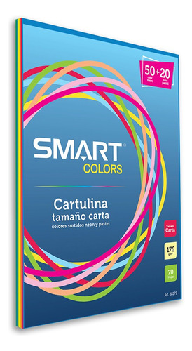 Hojas Opalina De Colores Smart Colors Carta Cartulina