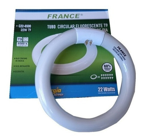 Tubo Circular Pack X2 Fluorescente (chico) 22w T9 France