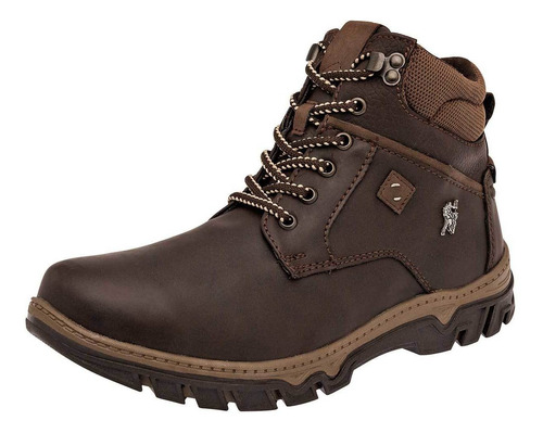 Zapato Hiking American Polo 2366 Color Cafe Para Hombre Tx3