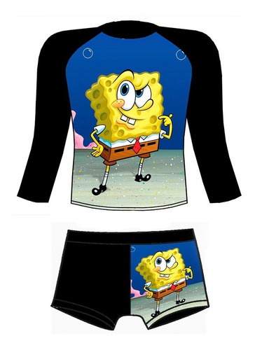 Traje De Baño De Bob Esponja Proteccion Uv