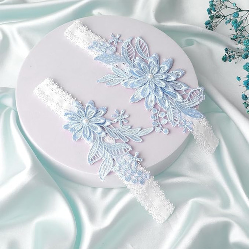 Para La Novia, Ligas De Boda De Encaje Con Margaritas