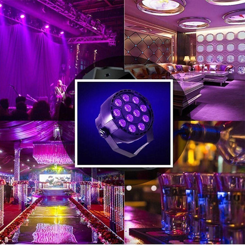D 12 Leds - Lámpara Uv Par De Luz Ultravioleta For Disco *