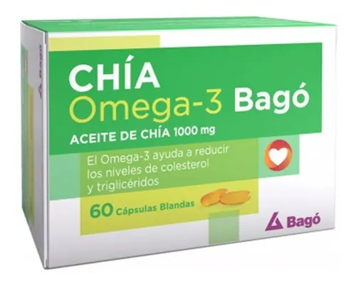 comprar Aceite De Chia Omega 3 Colesterol Triglicéridos 60 Capsulas