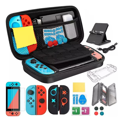 Kit De Accesorios Con Estuche Para Nintendo Switch 25 En 1