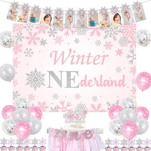 Winter Onederland Decoraciones De Primer Cumpleaños Para Niñ