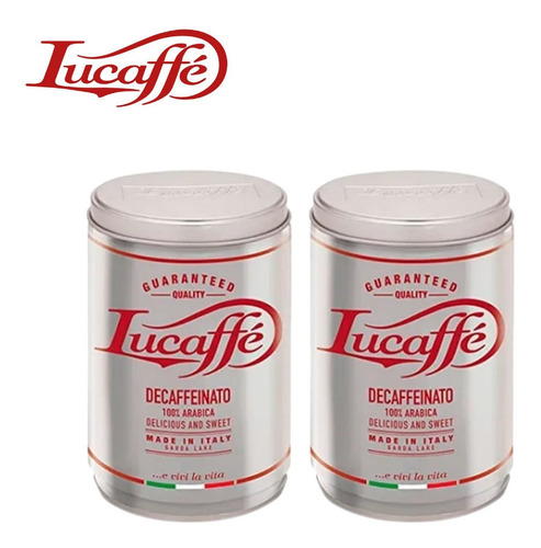 Café Grano Molido Descafeinado Lucaffé 250g Pack X2