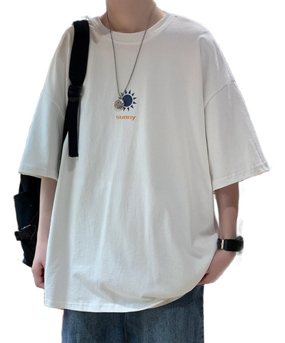 Camiseta Con Cuello Redondo, Cómoda, Ajuste Perfecto, Textur