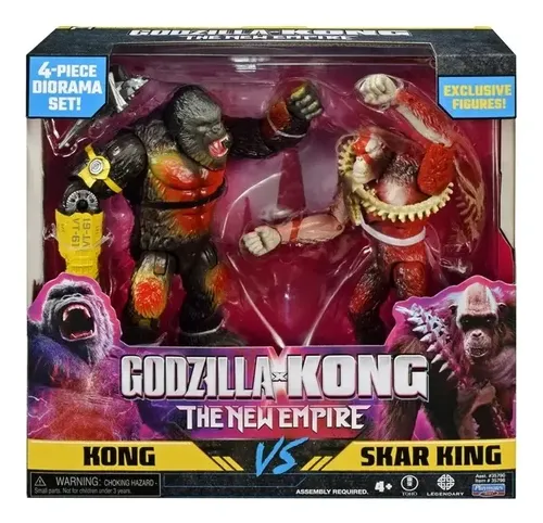 Alvin Godzilla X Kong: Kong Vs Skar King Set 2 Figuras New