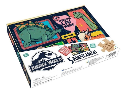 Rompecabezas Jurassic World 5 En 1 Novelty