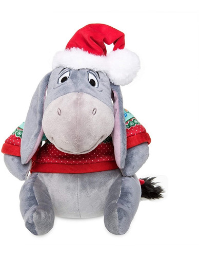 Imagen 1 de 2 de Peluche Burro Winnie Pooh Navideño 40cm Disney Store