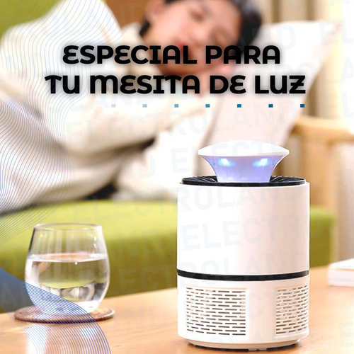 Imagen 6 de 10 de Lampara Mata Insectos Mosquitos Led Uv Usb 220v Killing Lamp