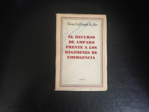 Recurso De Amparo Frente A Regímenes Emergencia E. Caffarena