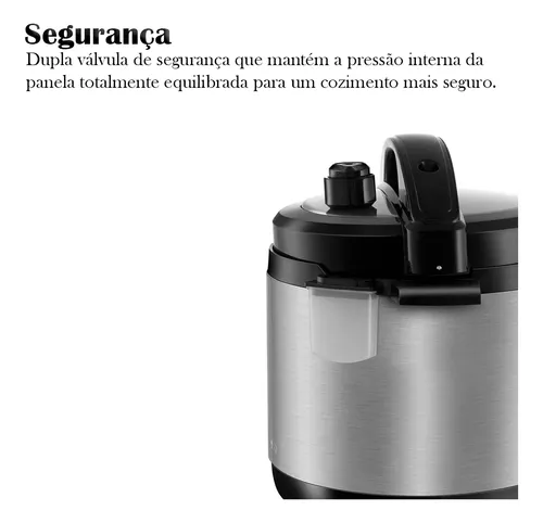 Panela De Pressão Elétrica Pratic Cook Pe-47-3l-i Mondial Frequência 60Hz  220V